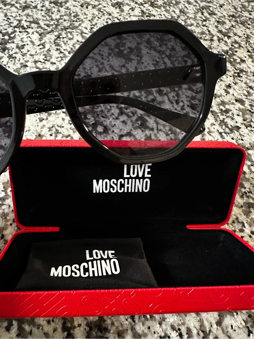 Love Moschino Black Oval Sunglasses